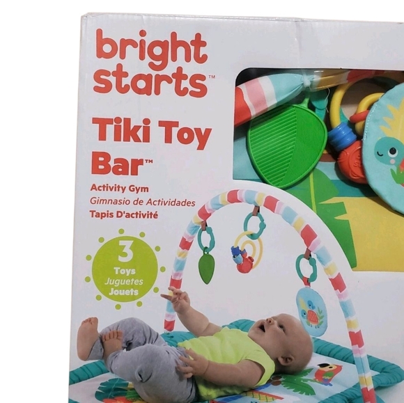 Bright Starts Tiki Toy Bar Baby Activity Gym & Tummy Time Mat New. - Picture 7 of 13